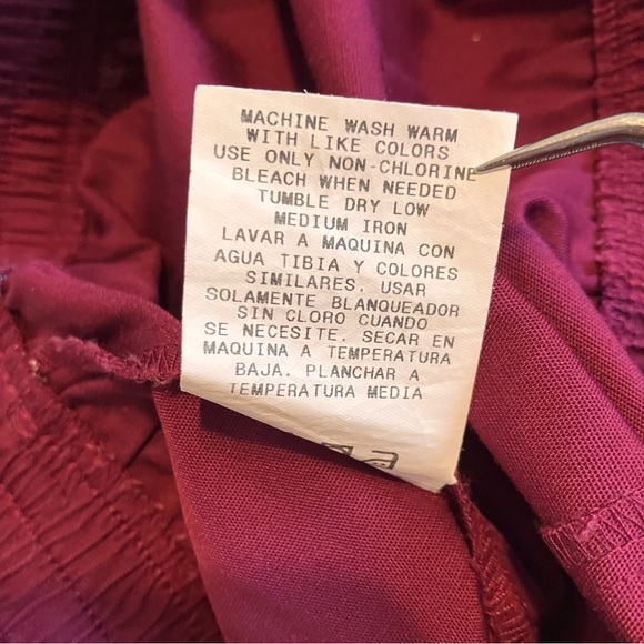Cherokee Workwear Scrub Pants, M, Wine - Picture 5 of 7
